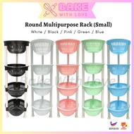 Bake With Love Round Multipurpose Rack Small / Rak Barang Serbaguna Kecil/ Kitchen Rack / Rak Bawang