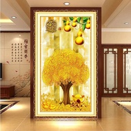 DIY Embroidery,Round Lucky  Money Tree Full Diamond paintingbead painting