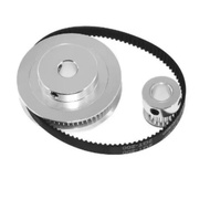 1 Set Gt2 Timing Belt And Pulley Timing Pulley Gt2 Pulley Timing Belt Reduction Ratio 3:1 Belt Width