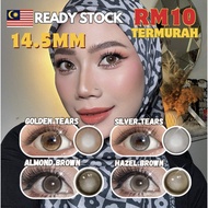 【Power0-800】Eyes Inspire 14.5mm Tears Almond Hazel Series Softlens 3 Bulan Pakai Buang