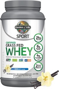 [Hoàn Tiền 15%][Gym] Bột whey đạm bò ăn cỏ Garden Of Life Sport Whey Protein Powder 20 servings
