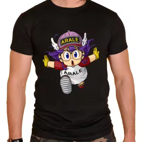 ARALE Classic Sweet Girls Man Cotton T-Shirt Dr Slump Norimaki Arare Cartoons Anime Blusas Harajuku 
