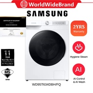 Samsung 9.5KG Wash & 6KG Dry Front Load Washer Dryer | WD95T634DBH/FQ (Washing Machine Mesin Basuh 洗