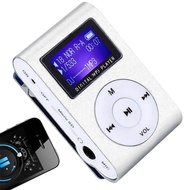 เครื่องเล่น MP3คลิปโลหะ USB ขนาดเล็ก,เครื่องเล่นเพลง Mp3คุณภาพสื่อดิจิทัลเครื่องเล่นเพลงเครื่องรองรับหน้าจอ LCD ช่องเสียบบัตรไมโคร SD TF