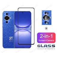 Huawei Nova 12s Tempered Glass Film for Huawei Nova 12 10 9 SE 11 Pro Y61 12i 11i 8i 7i 5T 3i Mate 50 P60 Pro 2 in 1 Full Cover Camera Lens Glass Screen Protector