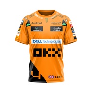 2025F1 Racing Car McLaren Fleet 3D Digital Printing Short-Sleeved T-Shirt 10.8