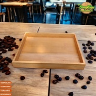 Full Wooden box 30x30x3 cm Wooden Tray Wooden storage box Tray - 20 x 20 x 2 cm