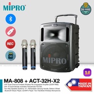 Paket Speaker Portable Bluetooth Audio &amp; 2 Wireless Microphone Mic &amp; CD SD BLUETOOTH USB MP3 Player &amp; Recording MIPRO MA-808 Speaker Sound System