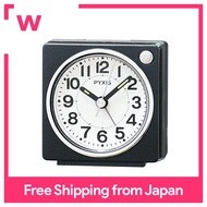 SEIKO Alarm Clock, Display Clock, Analog, Black Metallic, 65 x 64 x 38 mm PYXIS PYXIS NR449K