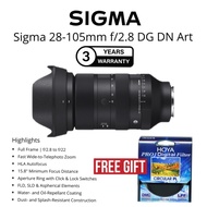 SIGMA 28-105MM F/2.8 DG DN ART LENS FOR SONY E-MOUNT FULL FRAME FORMAT FAST WIDE TELEPHOTO ZOOM LENS