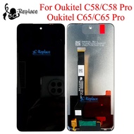 Black 6.7 Inch For Oukitel C58 Oukitel C58 Pro Oukitel C65 Pro C65 LCD Display Touch Screen Digitize