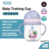 Dr.isla & PREFERRED Anti Choking Baby Drinking Bottle Water Bottle Learning Cup with Ball Straw Hand