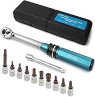 Awang Torque Wrench Bicycle & Motorcycle 1/4 Inch Drive 5-25 NM, 72 Teeth Torque Wrench Set, Precisi