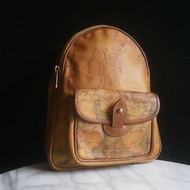 【老時光 OLD-TIME】早期二手包義大利Alviero Martini地圖後背包