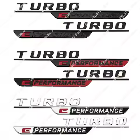 2024 New Letters Numbe TURBO E PERFORMANCE Emblem Car Fender Trim Badge Sticker For W206 C63s GLC63s
