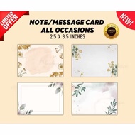 NOTE CARDS (2.5x3.5inches) 9 PCS/SET