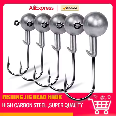 5pcs 1g 2g 3g 4g 5g 10g 20g 22g 25g 28g crank Jig head hook fishing hook head Jig lure hard bait sof