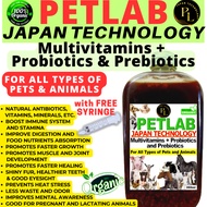 MULTIVITAMINS,PREBIOTICS AND PROBIOTICS "PETLAB JAPAN TECHNOLOGY" DOGS, CATS, POULTRY, PIGS, pets