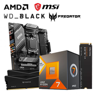 【重磅價】AMD【8核】Ryzen7 7800X3D+微星 B650 GAMING PLUS WIFI+Acer Predator Pallas II DDR5-6000 16G*2(黑)+WD_BLACK SN850X 1TB