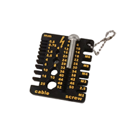 Wire gauge screw measuring tool thickness gauge standard double-sided ruler portable multifunctional
