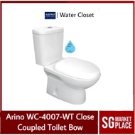 Arino Close Coupled Toilet Bowl | Dual Flush Cistern | S Trap | 2 Ticks | Free Shipping | WC-4007-WT