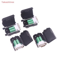 (Takashitree) DB9 Serial Adapter RS232/485/422 Connector Male Female 9 Pin Breakout Terminals Connec