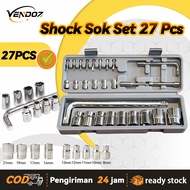 Socket Wrench Set 27 PCS - Socket Shock Motor Socket Socket 27pcs Ratchet Shock Socket 27 In 1 ORIGI