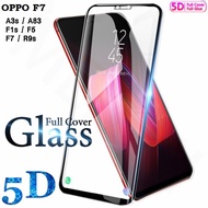 (Full) Oppo A3S A83 F1S F5 F7 R9S Full Tempered Glass Screen Protection 5D 手机防爆膜