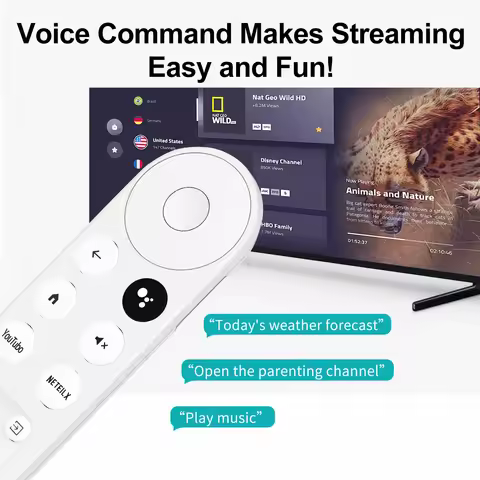 Voice Replacement Remote Control for Chromecast-Google-TV 4K/HD, for Google-TV-Streamer-Remote 4K