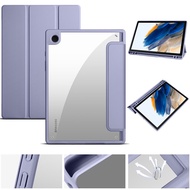 For Samsung Tab A8 Case with Pen Holder Clear Back Magnetic Cover for Galaxy Tab A8 A 8 SM X200 Case