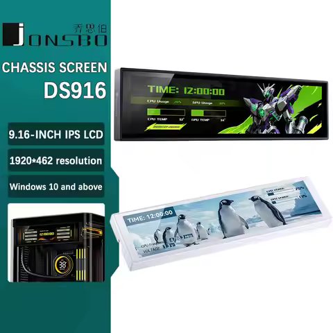 JONSBO DS916 9.16-inch IPS LCD USB HD Secondary Screen Multi-Scene Application Flexible Matching Cha
