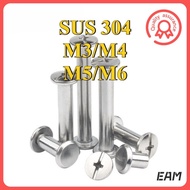 Sus304 Stainless Steel Child-Mother Rivets Butt Screws Photo Album Book Nail Sample Book Rivets Cros