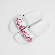 [SDL00029-30] White flame Sandal Slop Slide pria wanita  Supply.Co