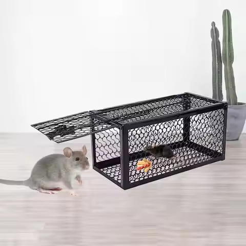 Mouse Trap Rat Trap Rodent Trap Live Catch Cage mall Reusable Voles Hamsters Animal-Mice Supplies Co