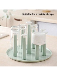 1 Pc 4/9/12 Giá để cốc úp ngược có thể tháo rời có khay để trên mặt bàn, Giá phơi cốc để bàn gia dụn