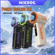 NIXXOS Cooler High Speed Handheld Fan Mechanical style Portable Mini Fan Powerful Wind Turbine Viole