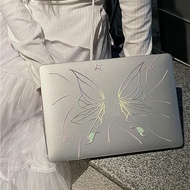 Shesell macbook Case(Glitter) Butterfly Wing A3240 Air13 Pro13/16 Transparent Case A2681 Pro14
