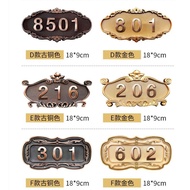 Embossed House Number Plate Room Number Sign Plate Three-Dimensional Number Plate Number Plate Hotel