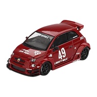 MINI GT 1/64 Abarth 595 LB-Works x Abas Works Red (LHD) Diecast Collectible MGT00963
