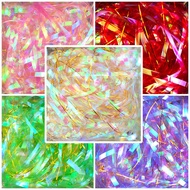 3mm Iridescent Crinkle Cut Paper Shred Filler, 30g Holographic Shredded Paper Sparkly Raffia Grass P