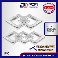 1PC Stainless Art Flower Diamond Design Stainless Design Railings Gate Stainless Steel