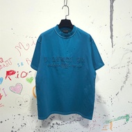 3O2D BL * G Summer New Product Simple Letter Embroidery Reverse Car Wash Water Men Women Short-Sleev