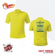 💥⏩NEW⏪💥[PRINTING] "A Dollar Can Change" 02 POLO FRESH LOGO PRINTED COLLARED NECK SHIRT FOR MEN AND W