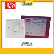 ( 5pcs ) UMS 10AMP 1 GANG 1 WAY SWITCH - 201-1W
