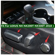 Gear Shift Knob Head Seat Adjust Button Decoration Frame Cover Trim For LEXUS NX NX200T NX300T 2018 