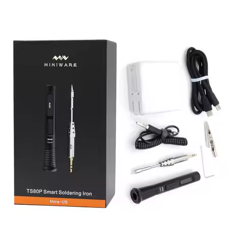 Mini TS80P Portable Electric Soldering Iron Adjustable Temperature Digital Station TS B02 BC02 D25 K