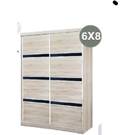 HOH  2 Door Wooden Wardrobe Sliding Door Wardrobe Almari Sliding 2 Pintu
