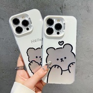 Cartoon Cute Little Bear case iPhone xs max xr 11 12 pro 13 14plus 15 pro max iPhone 7 8 se 13 pro max 12 13 mini casing