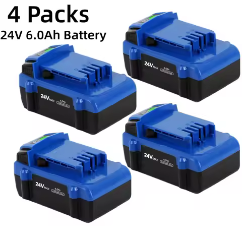 4-Pack 6000mAh Replace Battery for Kobalt 24V Battery Compatible with Kobalt 24Volt Lithium Ion Batt