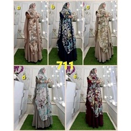 DIJAH 711 Syari robe set khimar hoodie printing